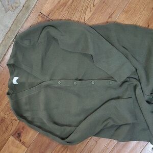 Caslon long sleeve maxi button down sweater dress